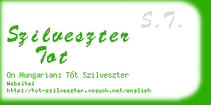 szilveszter tot business card